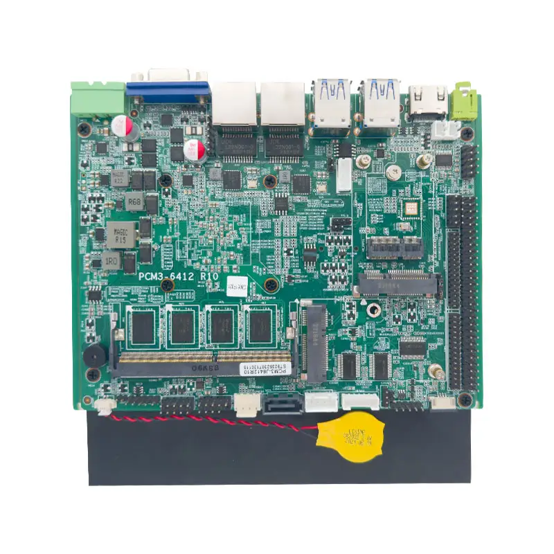 Carte mère industrielle sans ventilateur intégrée de 3.5 pouces avec processeur Celeron 12th Gen J6412 soudé 8G RAM DDR4 6 COM 4 USB 3.0