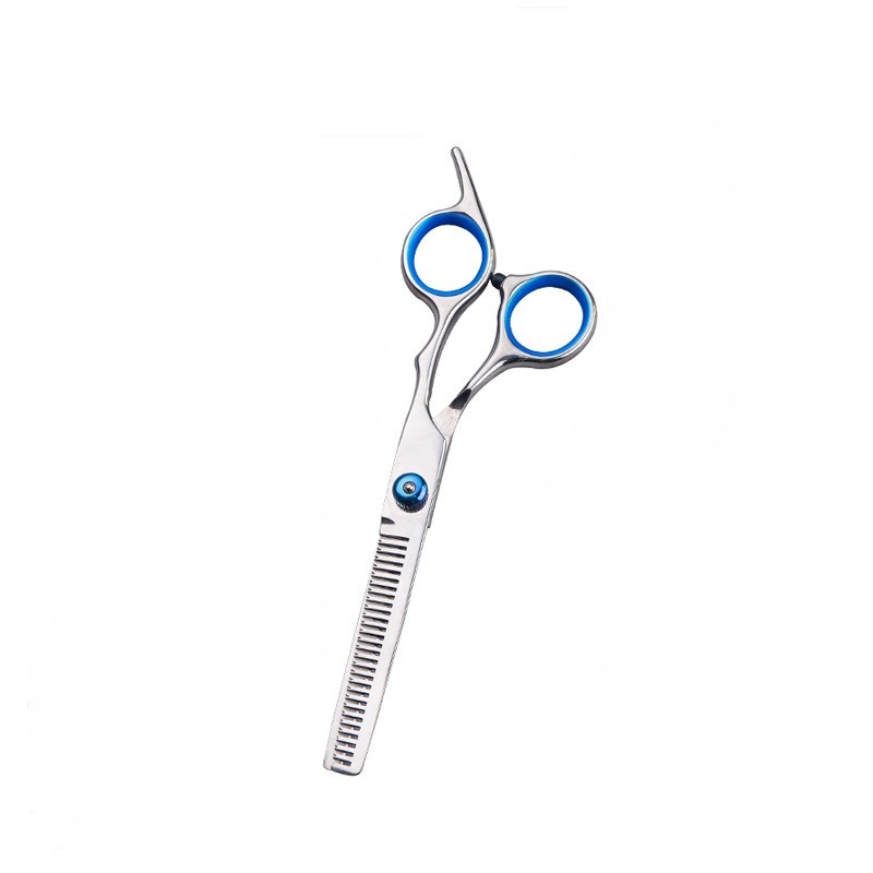 Blue screw - tooth scissors
