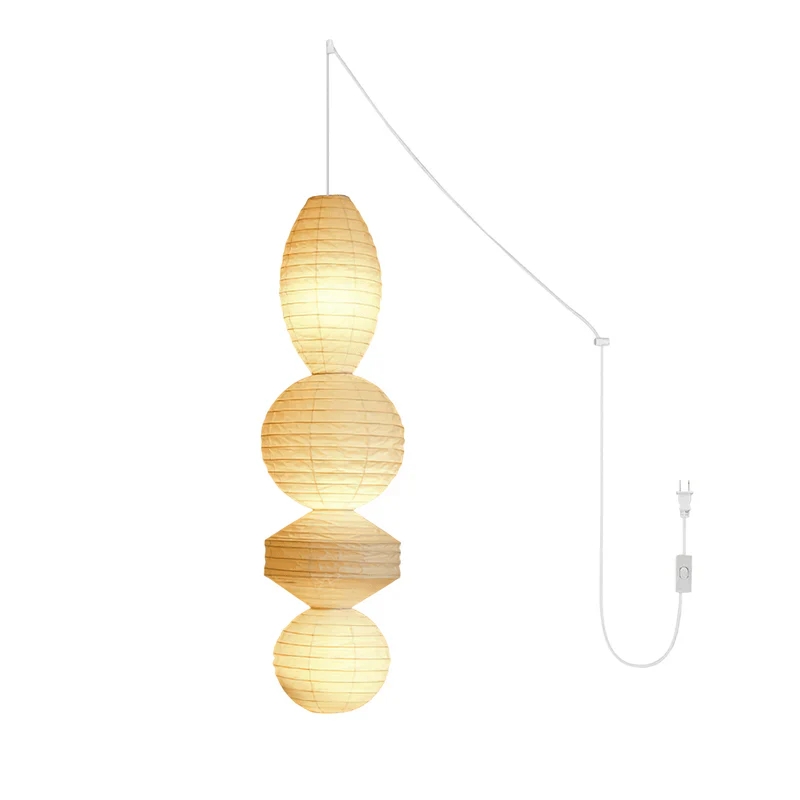Fil blanc et blanc D 15.7 "x H 56.3"
