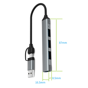 Usb ve tip-c usb hub 4 port usb3.0 usb-c hub için bilgisayarlar dizüstü bilgisayar - Product Image 5