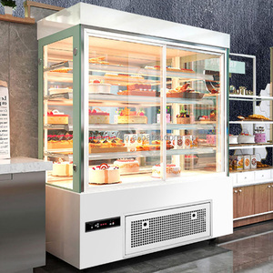 Lecon 5 lớp thương mại bánh <span class=keywords><strong>Showcase</strong></span> thẳng đứng bánh thủy tinh hiển thị tủ lạnh làm mát tủ lạnh cho cửa hàng sử dụng - Product Image 2