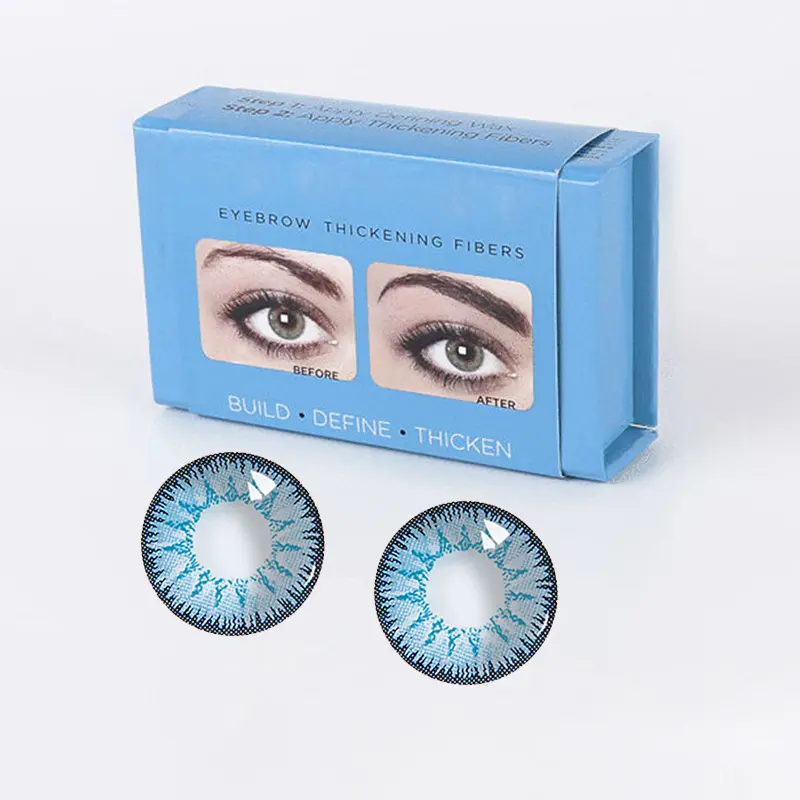 Cosméticos pacote de lentes coloridas olho olho utensílios de caixa de embalagem de papelão para a cor dos olhos da lente de contato caso