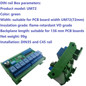 DC 12V 24V 8 ingresso isolato e 8 uscite DIN35 C45 Rail Box UART RS485 modulo relè Modbus RTU scheda di comando