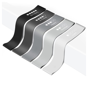 Custom Logo Grey TPE <strong>Exercise</strong> Resistance Band <strong>Loop</strong> <strong>Exercise</strong> Bands Set 5 Fitness Yoga Gym Workout <strong>Elastic</strong> Bands with Carry Bag - Product Image 1