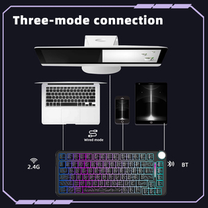 Keywin TK83คีย์บอร์ดแบบกลไก RGB สำหรับ4.0, คีย์บอร์ดแบบกลไกการเล่นเกมแบบไร้สายการไล่ระดับสีแบบมี Gateron kailh สลับกัน - Product Image 5