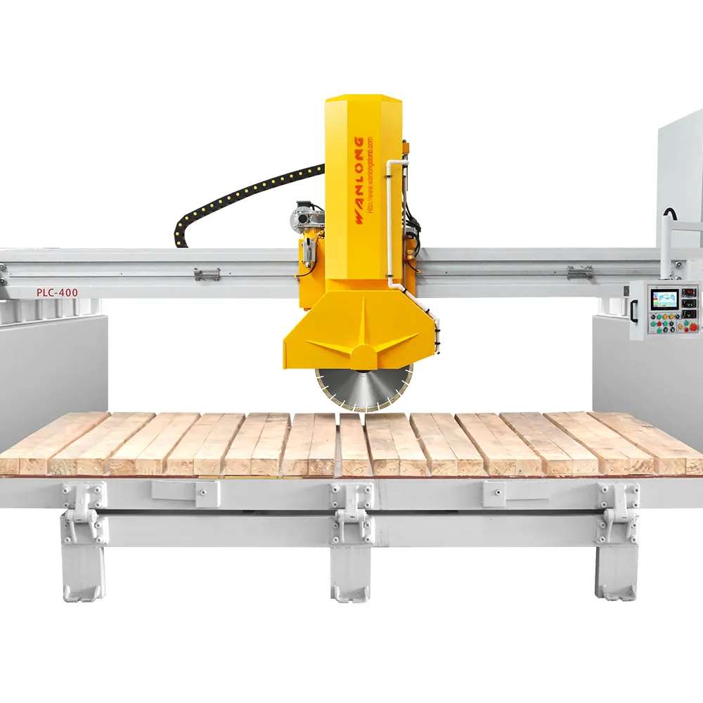 Máquina de corte automática do laser do plc, estilo da ponte, máquina de corte de pedra preta do laser do granito