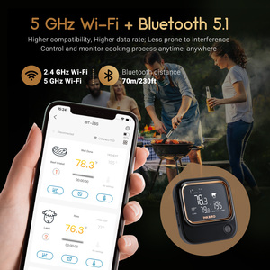 INKBIRD-termómetro IBT-26S wifi para barbacoa, dispositivo con 6 sondas de grado alimenticio, Control por aplicación, preajustes de carne USDA, alarma de temperatura y temporizador - Product Image 4