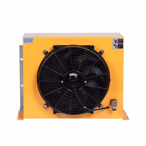 Aluminum <strong>Oil</strong> <strong>Cooler</strong> for 25K Truck Crane <strong>Hydraulic</strong> System <strong>Oil</strong> Radiator with Fan Assembly