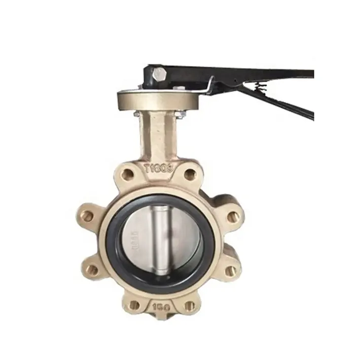 ASME B16.5 Class150 Carbon Steel Lug PTFE CS Butterfly Valve with Handle Operator