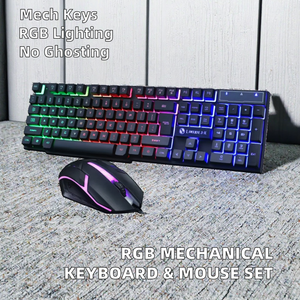 2.4GHz có dây RGB Backlit cơ khí chơi Game bàn phím và chuột thiết lập với 1200 DPI không thấm nước lập trình - Product Image 3