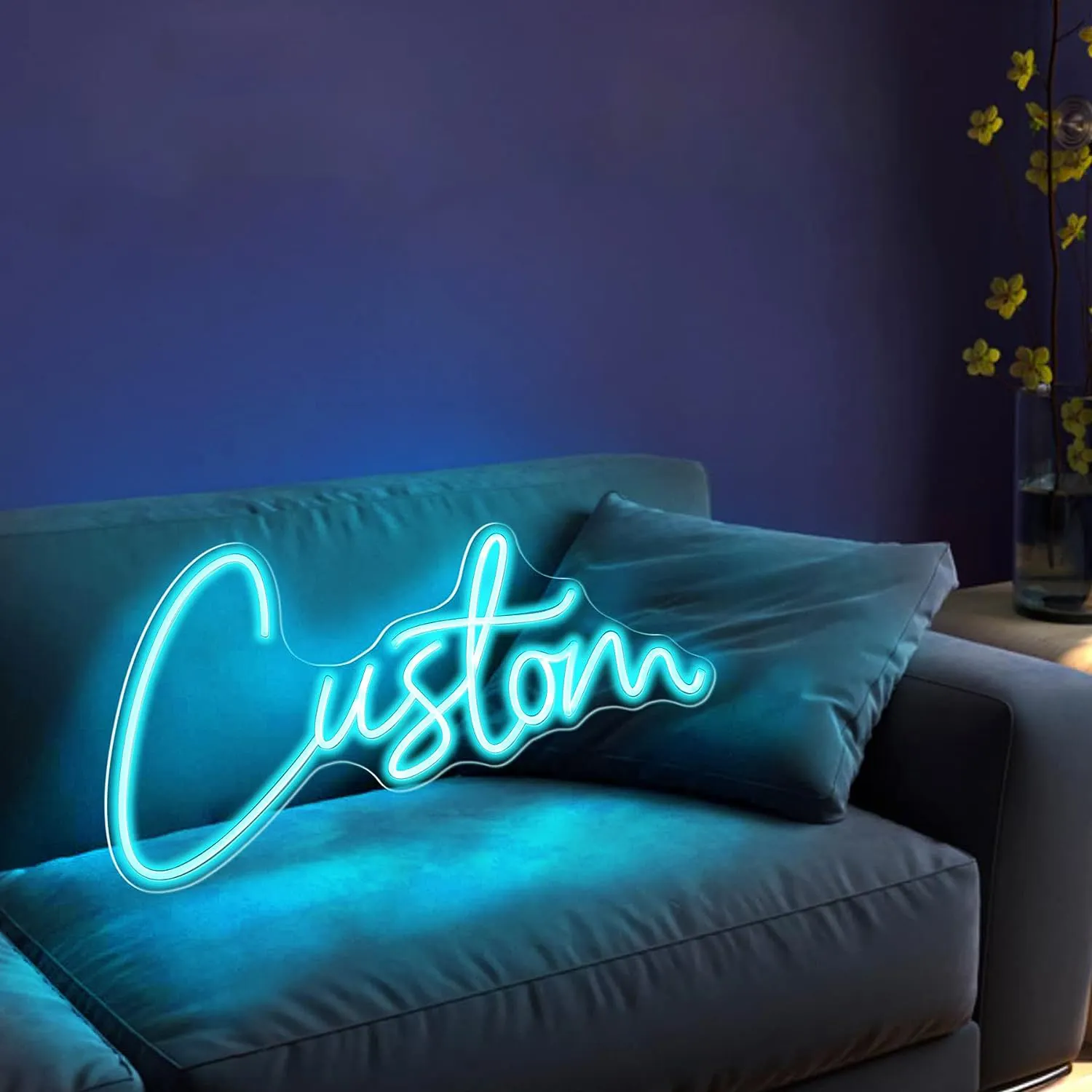 Weicao enseigne lumineuse au néon personnalisée nom Logo DC12V 5V USB mariage éclairage lettre café-bar magasin enseignes en acrylique