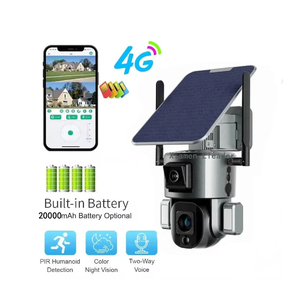 Cámara DE SEGURIDAD CCTV alimentada por energía Solar 4K 8Mp 4G/GSM tarjeta Sim Wifi detección de movimiento seguimiento humano tarjeta de memoria opciones de almacenamiento de datos - Product Image 1