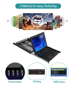 <strong>LCD</strong> <strong>KVM</strong> <strong>Switch</strong> VGA 8 Port 17 Inch, MT-VIKI OSD Hotkey Rackmount <strong>KVM</strong> Console Drawer 8x1, 17&quot; <strong>LCD</strong> <strong>KVM</strong> <strong>Switch</strong> - Product Image 5