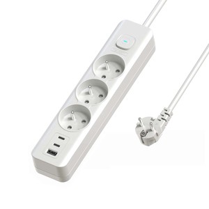 3 ACコンセント電気マルチマルチFRプラグ、1.4メートルケーブルタイプCUSB充電ポート - Product Image 1