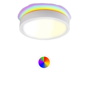 モダンな超薄型RGB LED天井ライト調整可能ラウンドフラッシュマウント付きBluetooth制御家庭用トライプルーフ - Product Image 3