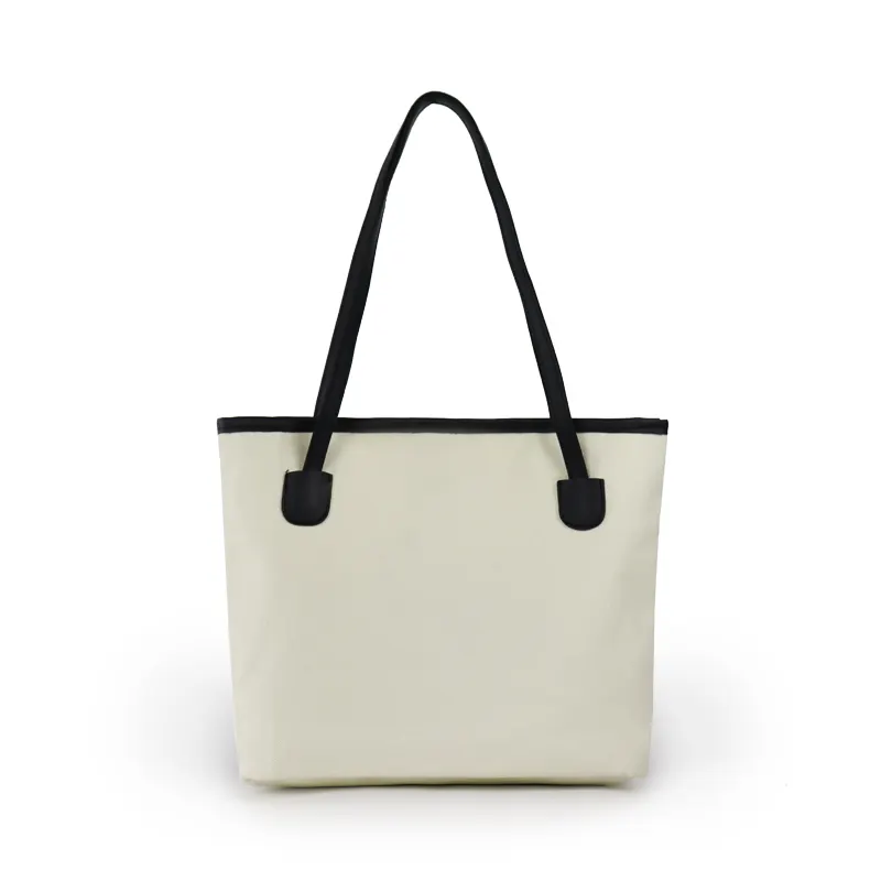 Модная женская сумка из хлопчатобумажной ткани с кожаной ручкой, логотип или печать, Экологичная сумка для покупок для упаковки