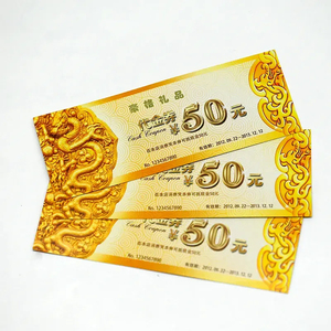 Vales de regalo de seguridad personalizados Patrón de guilloche cambiable Código de barras 10 $ Cupones de compras en Etiqueta de cartón - Product Image 6