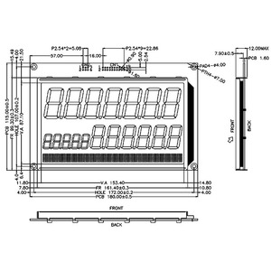 Herstellerverkauf 7.0 Zoll Segmentcode LCD-Anzeigenmodul mit IIC-SPI-Schnittstelle orange Hintergrundbeleuchtung für Kraftstoffspenderregler - Product Image 5