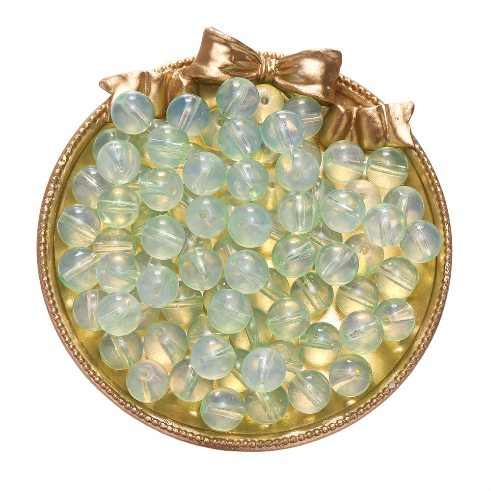Verre opale bicolore - vert clair et blanc