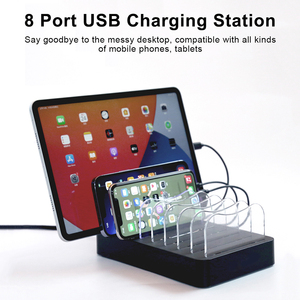Masaüstü taşınabilir akıllı cep telefonu hızlı şarj evrensel çoklu USB şarj aleti 8 Port 4 tip C portu ile hızlı şarj istasyonu - Product Image 3
