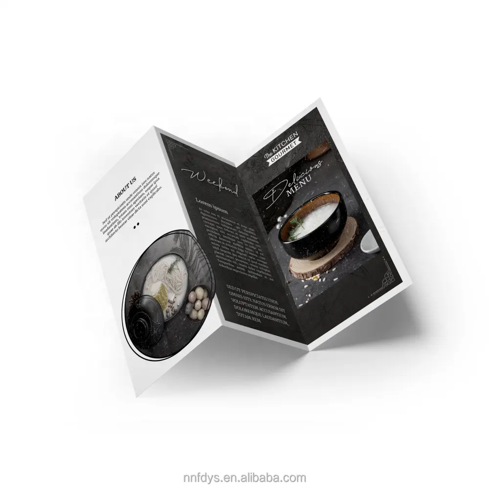 Flessografia schermo digitale A4 formato stampa rotonda porta tessuto elegante campione Brochure di nozze