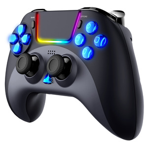 El más nuevo controlador inalámbrico ps4 con conector para auriculares de 6 ejes P4 Blue tooth GamePad compatible con PS3/ios teléfono móvil/joystick de juego de PC
