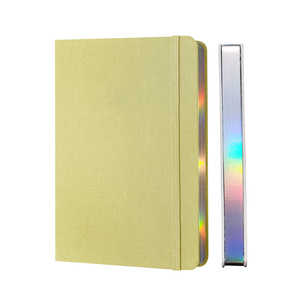 LABON Custom Logo Cover A5 diario in tessuto quaderno con copertina rigida con bordo Laser con fascia elastica