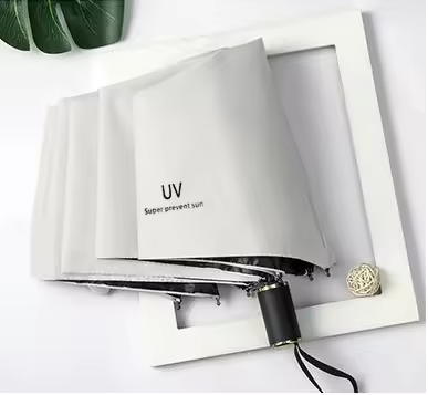 Parapluie 8K long et vinyle (UV) blanc