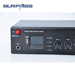 Surpass Blue-tooth USB 80W Single <strong>Zone</strong> <strong>2</strong> Mic Background Music System Microphone Prioritize Remote Control <strong>Mixer</strong> Amplifiers - Product Image 3