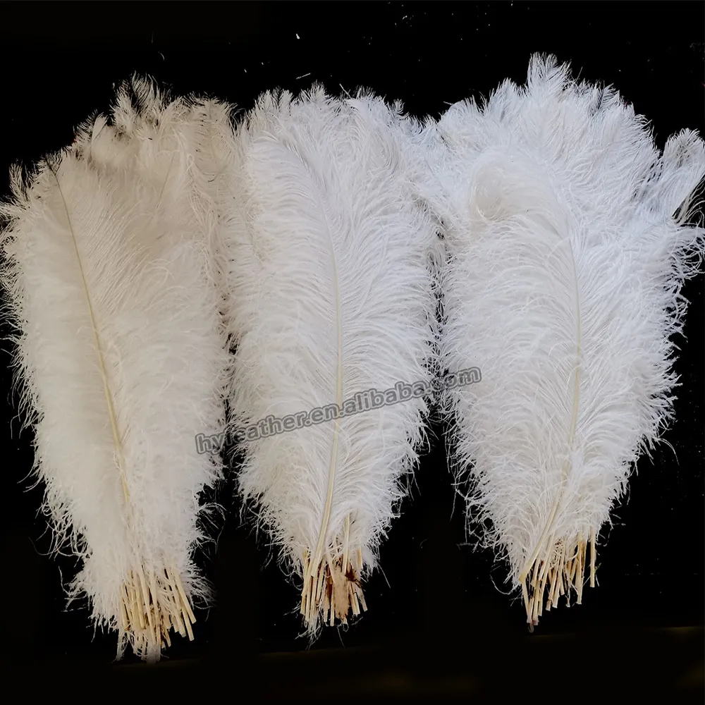 Fiesta de Carnaval decoración barata Rosa gran pluma de avestruz centro de mesa teñido negro blanco plumas de avestruz para decoración de boda