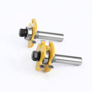 Wood Working Tools Tongue and Groove Router Bit Set <strong>1</strong>/2&quot; X <strong>1</strong>/<strong>4</strong>&quot; Shank Woodworking <strong>Cutter</strong> Tenon <strong>Cutter</strong> for Woodworking Tools - Product Image 2