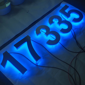 Custom Led illuminato 12V lettere in metallo acrilico moderno ufficio hotel appartamento piastra 3d Led numeri di casa segno con la luce