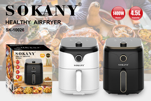 Automatic 4.5L 1400W Nonstick Healthy Oil Free Cooking Air Fryer with <strong>Timer</strong> <strong>and</strong> <strong>Temperature</strong> <strong>Control</strong> - Product Image 3