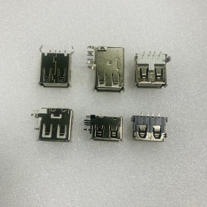 USB a母2.0A 5.0V 2.54间距连接器DIP垂直安装到电路板大电流USB a型女性4针连接器 - Product Image 2