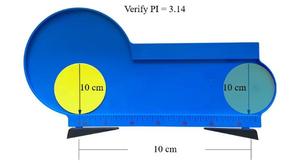 Área matemáticas de círculo y fórmula computacional Pi, modelo de disco magnético de 16 piezas - Product Image 5