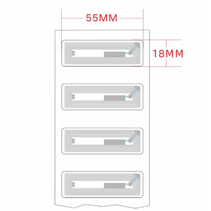 卸売55 * 15mm RFID HFラベルNFCステッカー書き換え可能13.56Mhz RFIDステッカータグプログラム可能なウェットインレイ - Product Image 5