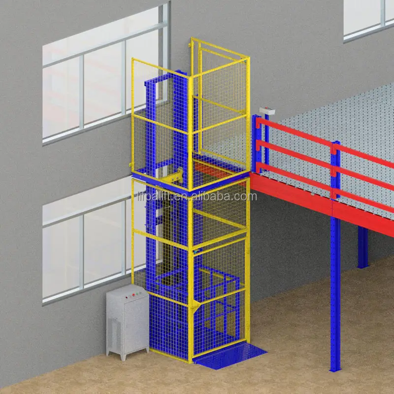 Elevador de frete hidráulico pequeno do armazém, 500kg