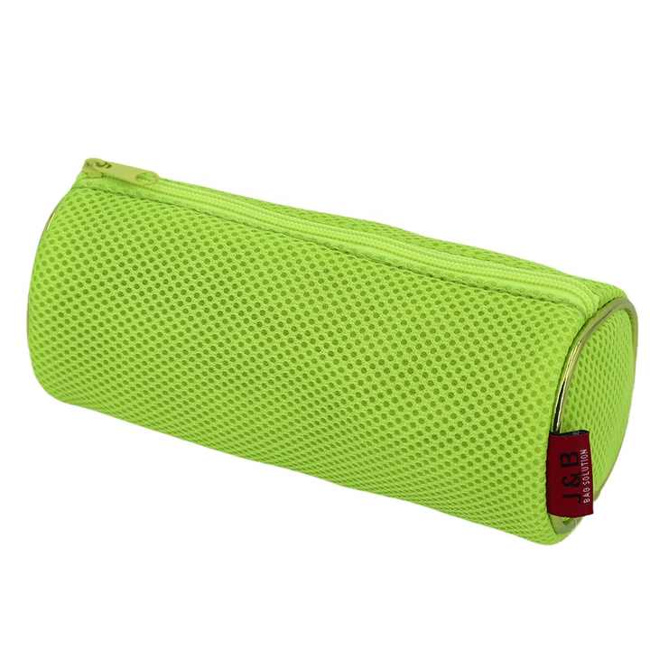 3D Mesh Sandwish Mesh Soft Material Cylinder Shape Long Round Outlooking Pencil Sunglass Eyeglass Storage Pouch Zipper Pouch