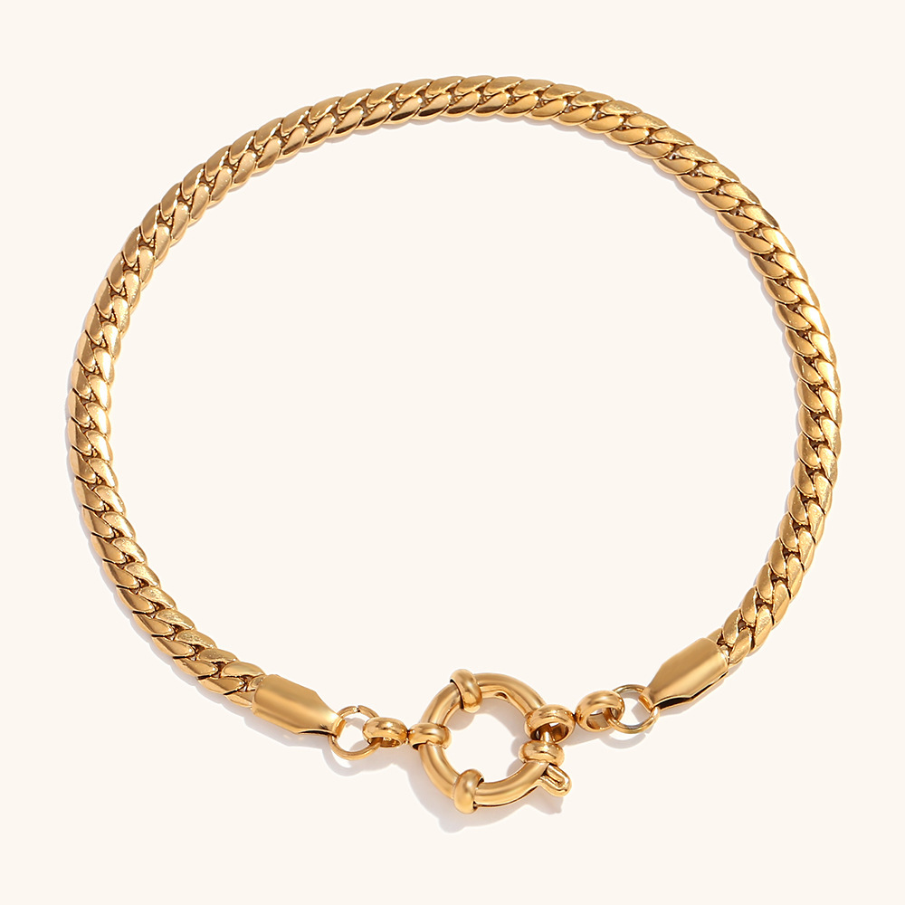 Bracelet chaîne nk crypté 3,5 mm 17 cm-or