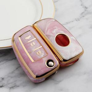Factory Sales New Arrival Car <strong>Key</strong> Cover Gold Edge TPU Auto <strong>Key</strong> case for Nissan TIIDA TEANA SYLPHY <strong>Key</strong> - Product Image 5