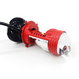 ติดตั้งโปรเจคเตอร์ 100W Dual Beam H4 LED ไฟหน้า Mini 1.8 นิ้ว Bi LED เลเซอร์โปรเจคเตอร์เลนส์สูงต่ํา - Product Image 6