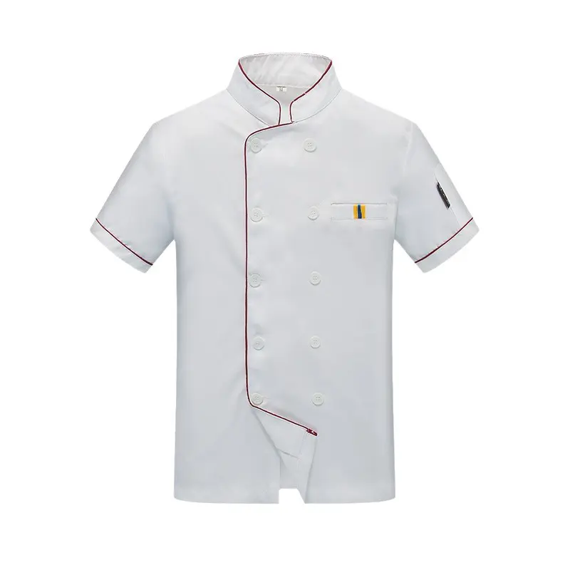 Good quality white kitchen work clothes long sleeved short sleeved Chef work clothes hotel cooking uniform