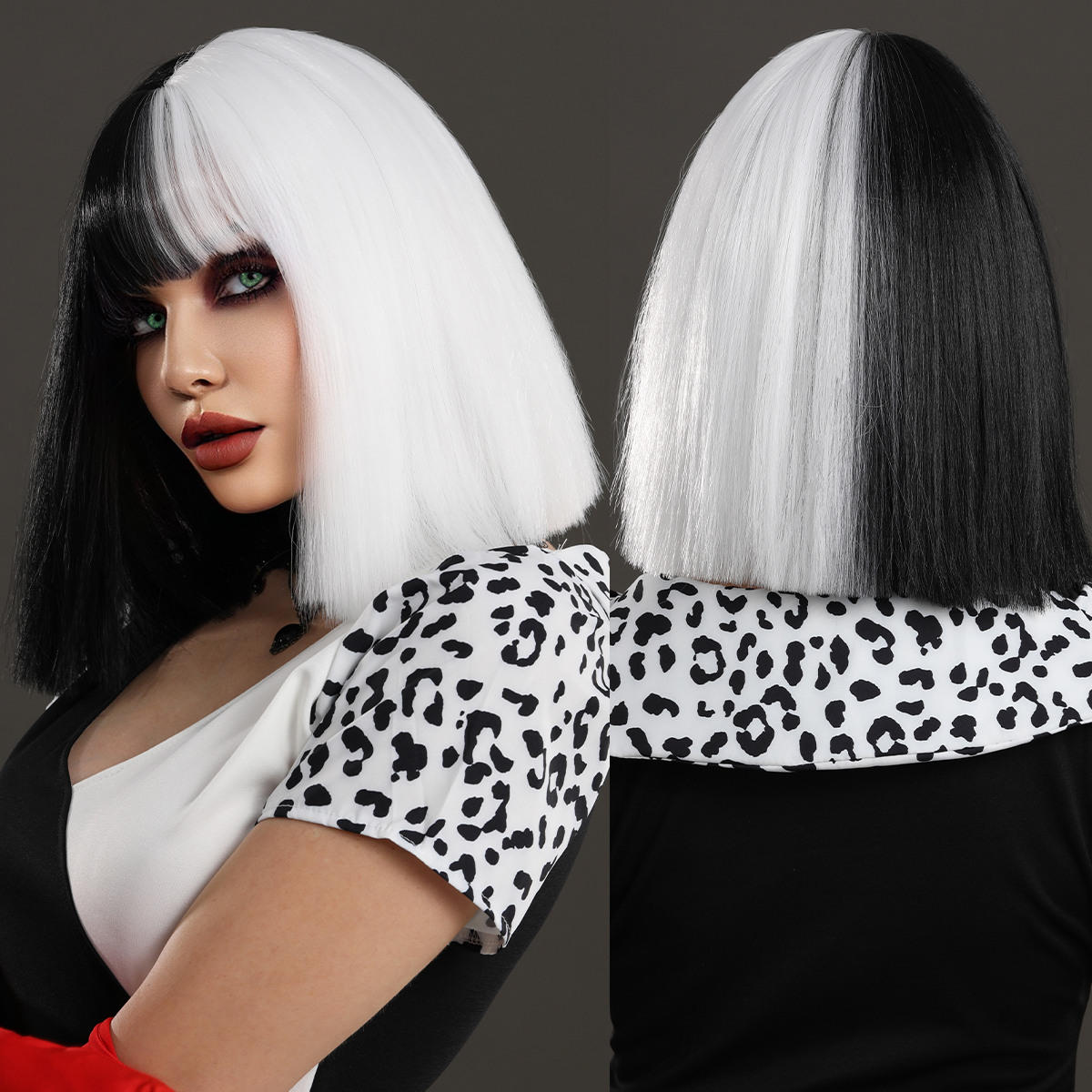 Black and white color blocking