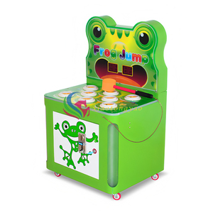 工場価格カエルジャンプアーケードゲーム機子供用モグラたたきスタイルクレイジーヒッターカエルがファッションコイン操作ゲームを飛躍
