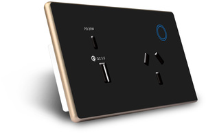 オーストラリア標準シングルダブルGPOパワーポイントSAA CertIficate PD充電器付きスマート電気スイッチ付き - Product Image 4