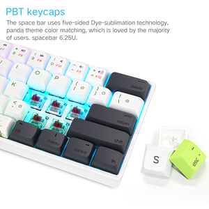 Teclado mecánico personalizado único Kit de Gateron de intercambio en caliente RGB dinámico y 61 teclas personalizables para entusiastas del bricolaje - Product Image 4