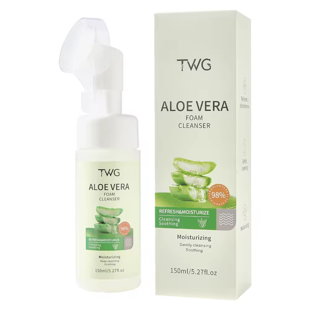 5238 TWG Limpiador Facial Espumoso de Aloe Vera con Cabezal de Cepillo 150ml