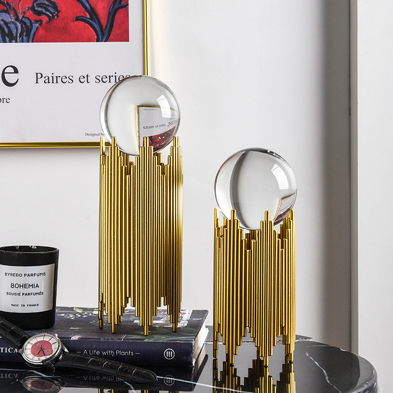 Ensemble de boules de cristal Paisheng en or