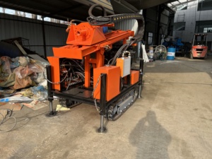 Hongrun 200 mét 325m đường kính theo dõi gắn động cơ diesel DTH nước giếng khoan quay giàn khoan với máy bơm - Product Image 2