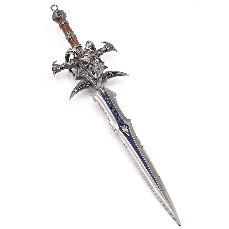 Hot Selling 30CM World o W Frostmourne Sword Model Toy Metal Zinc Alloy Sword Keychain Craft for Collection or Decoration